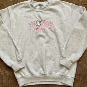 Nike hello kitty crew neck sweater